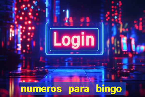 numeros para bingo de 1 a 90